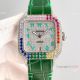 Swiss Replica Cartier Santos 100 Full Iced Rainbow Men Watch Hindu Arabic Dial 40mm (9)_th.jpg